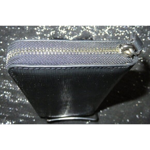 COACH DARCY LEATHER ACCORDION ZIP LONG WALLET IN BLACK - Picture 6 of 12